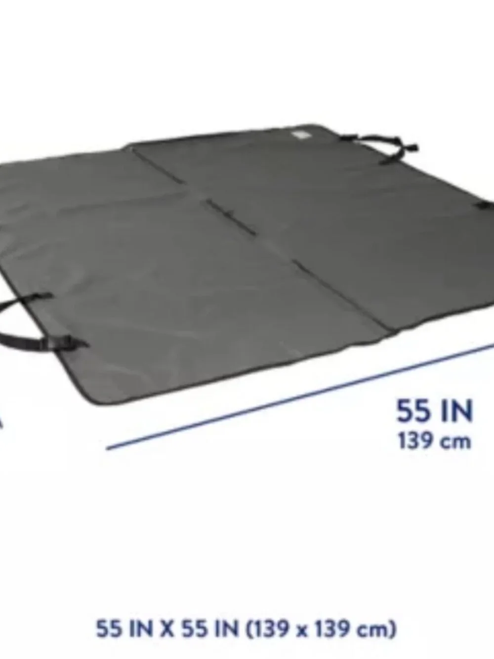 Grey Top Paw Waterproof Canvas Hammock Dog Seat Cover
